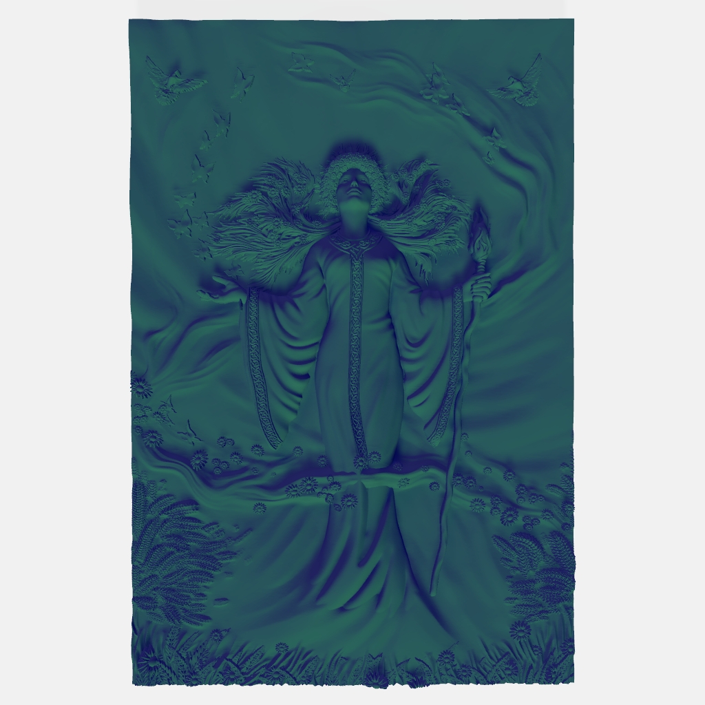Mystic Lady Girl Fantasy CNC STL file preview 2