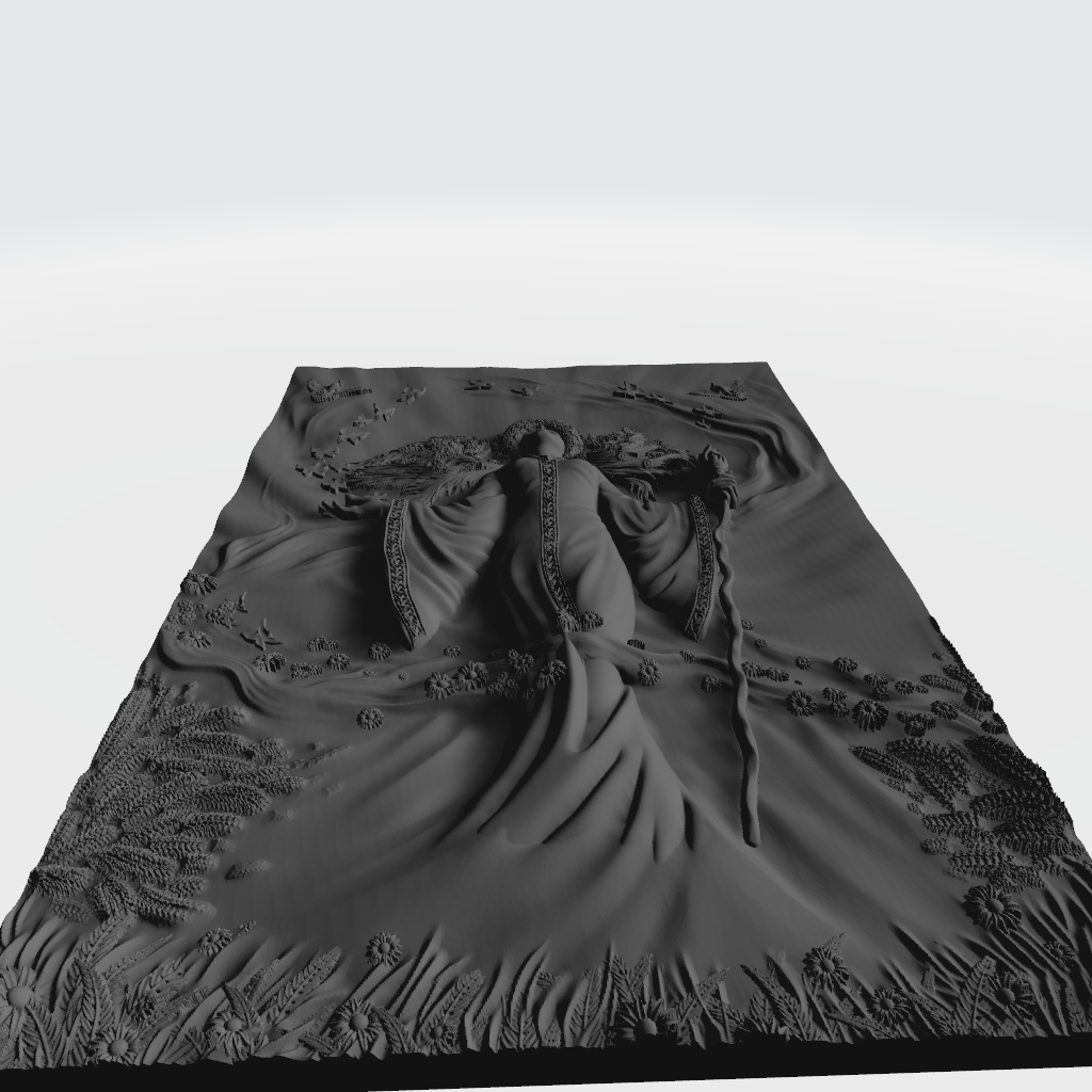 Mystic Lady Girl Fantasy CNC STL file preview 4