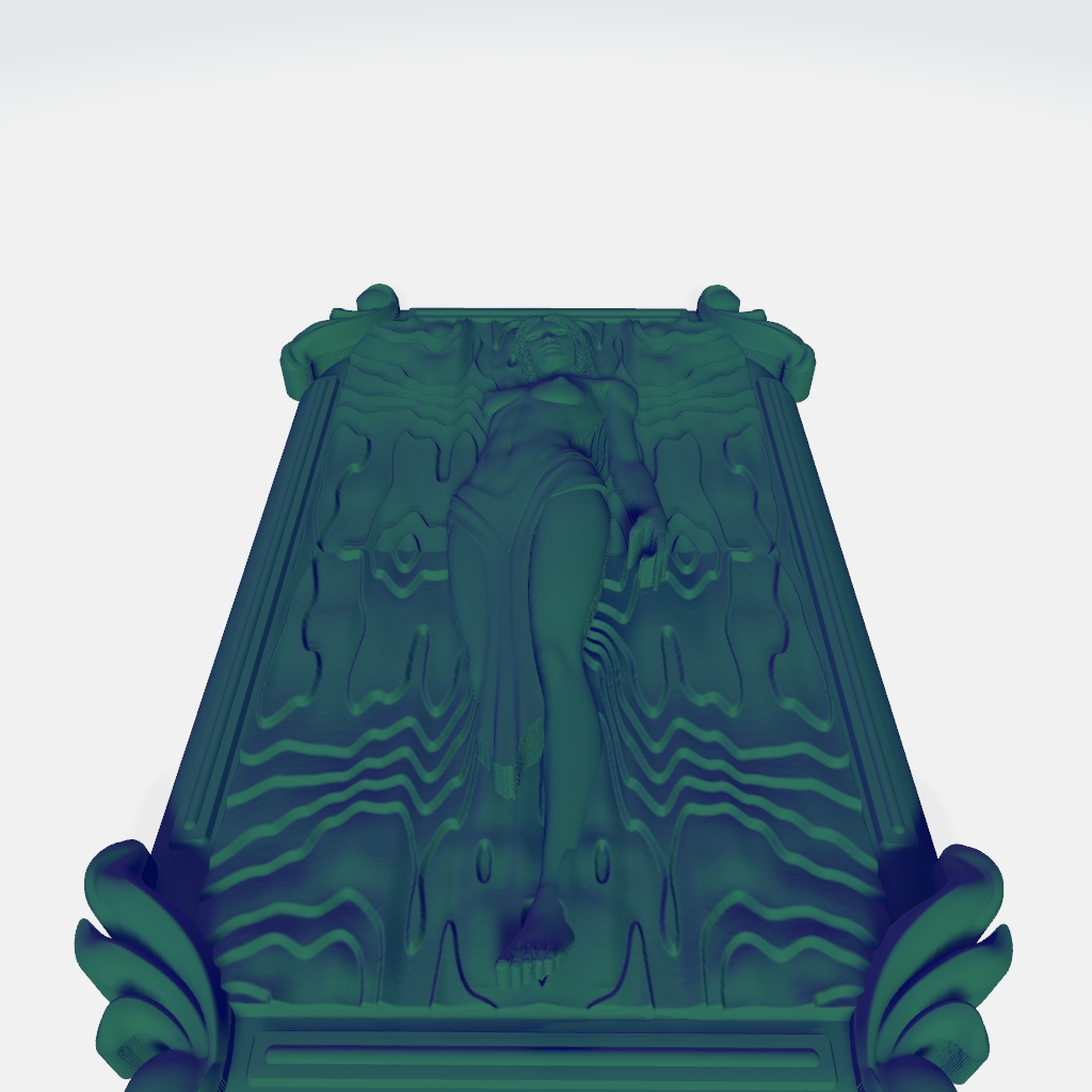 Naked Girl Woman 3D Model Relief CNC STL file preview 2