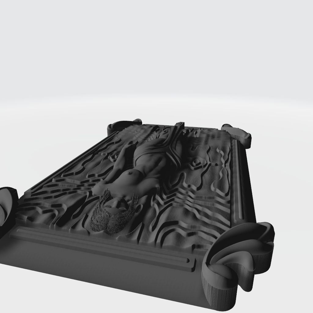 Naked Girl Woman 3D Model Relief CNC STL file preview 3