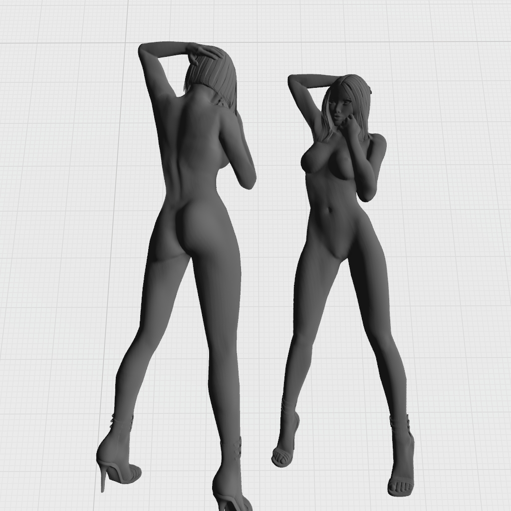 Nude Mirror Girl Woman Female Beauty CNC STL Model 06 CNC STL file preview