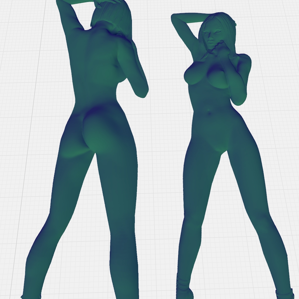 Nude Mirror Girl Woman Female Beauty CNC STL Model 06 CNC STL file preview 3