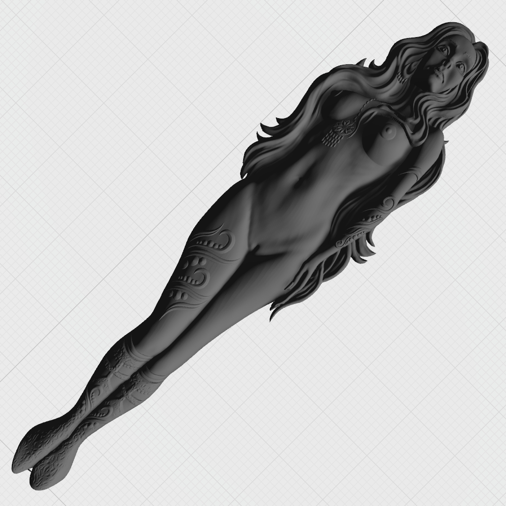 Nude Warrior Princess Woman Girl CNC STL Model CNC STL file preview