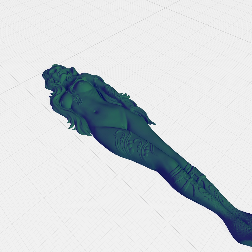 Nude Warrior Princess Woman Girl CNC STL Model CNC STL file preview 3