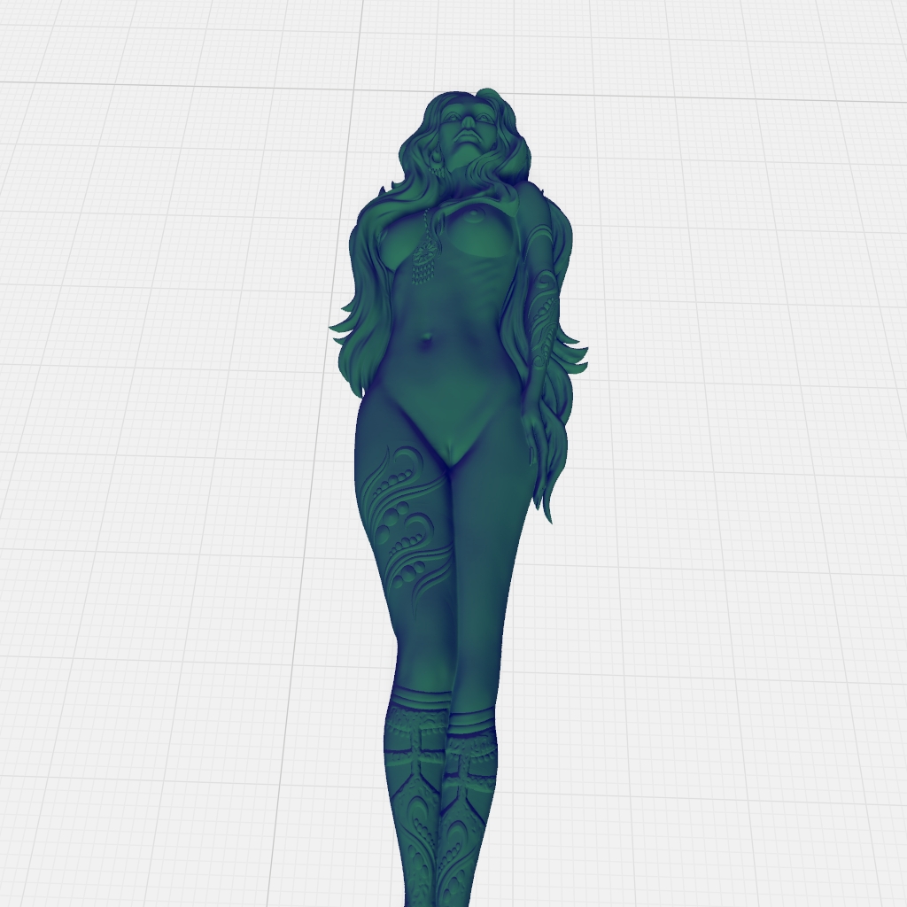 Nude Warrior Princess Woman Girl CNC STL Model CNC STL file preview 4