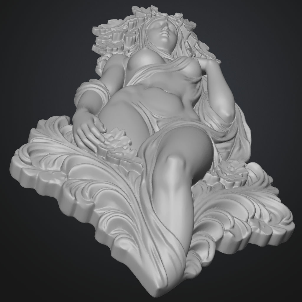 Oak-Leaf Modesty CNC STL file preview 3