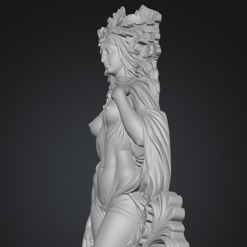 Oak-Leaf Modesty CNC STL file preview 4
