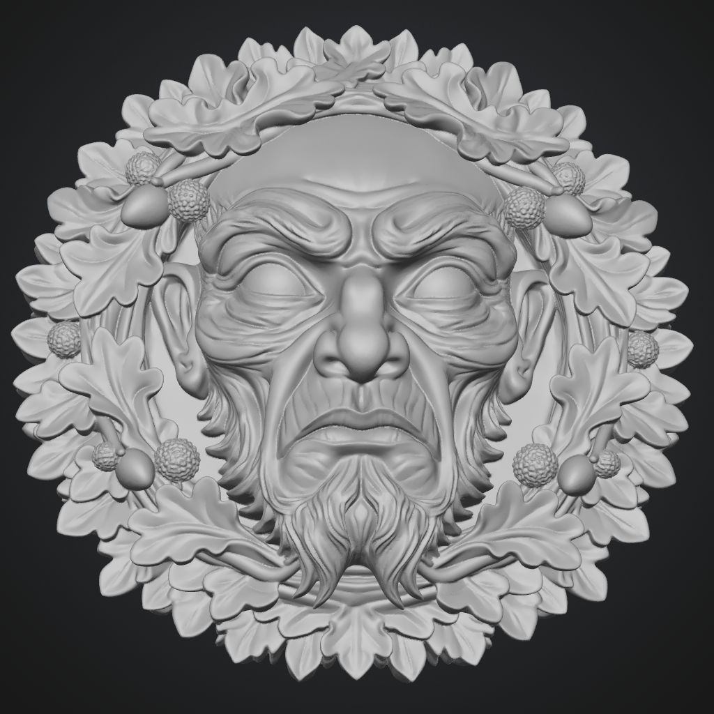 Oak Guardian Greenman Goblin CNC STL file preview 2