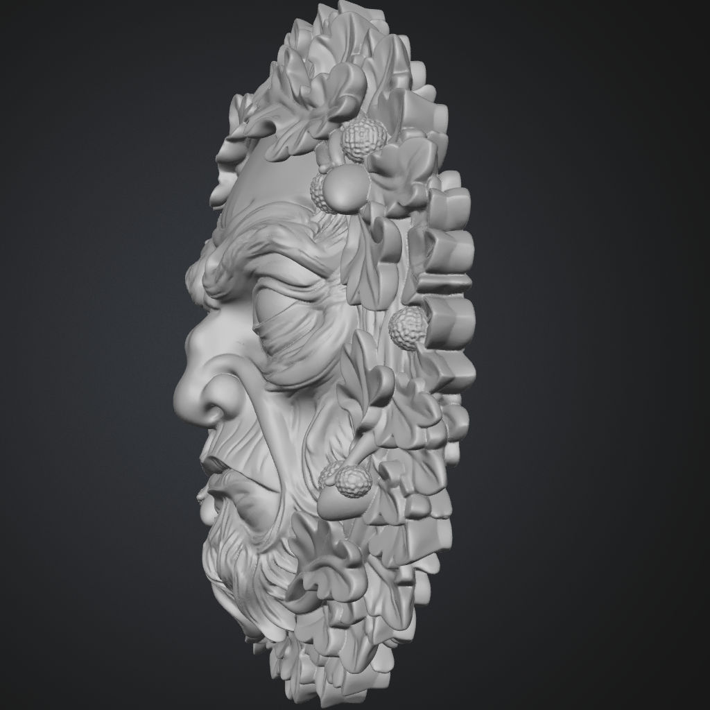 Oak Guardian Greenman Goblin CNC STL file preview 4