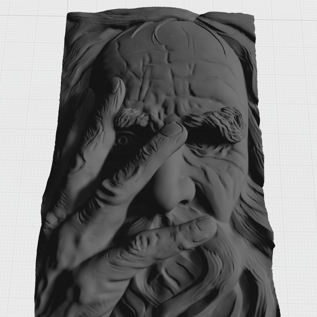 Old Man CNC STL file preview
