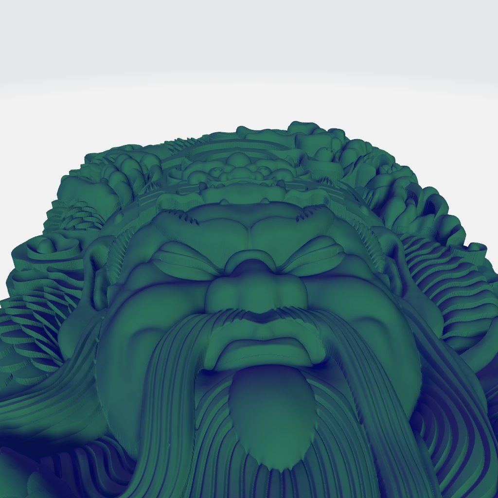 Oriental Guangong Dragon CNC STL file preview 2