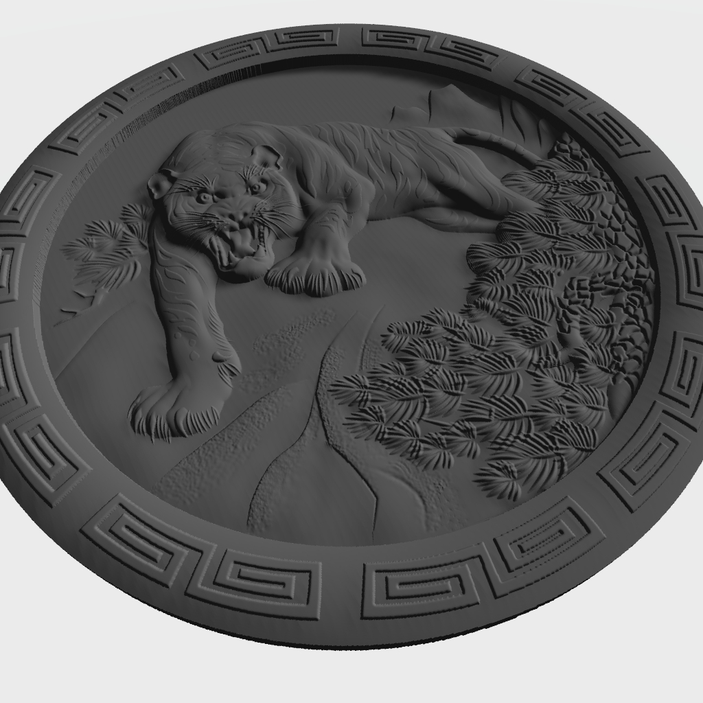 Oriental Tiger CNC Model CNC STL file preview