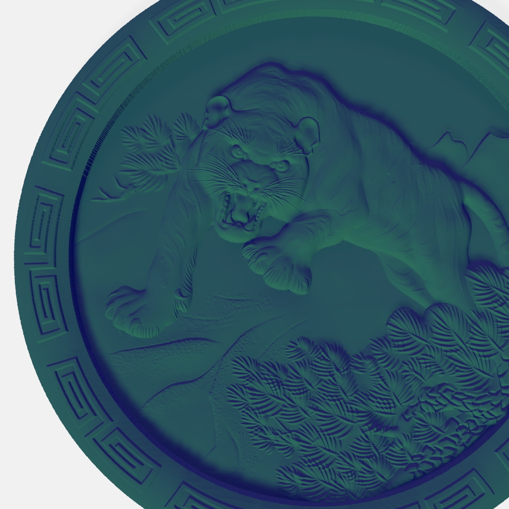 Oriental Tiger CNC Model CNC STL file preview 2