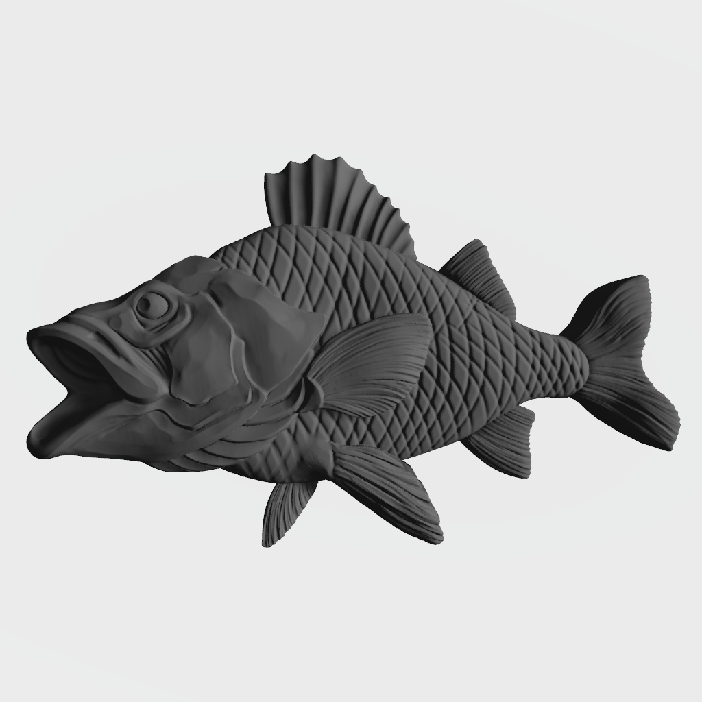 Perch Fish Fishing Fisherman Carp CNC STL file preview 2