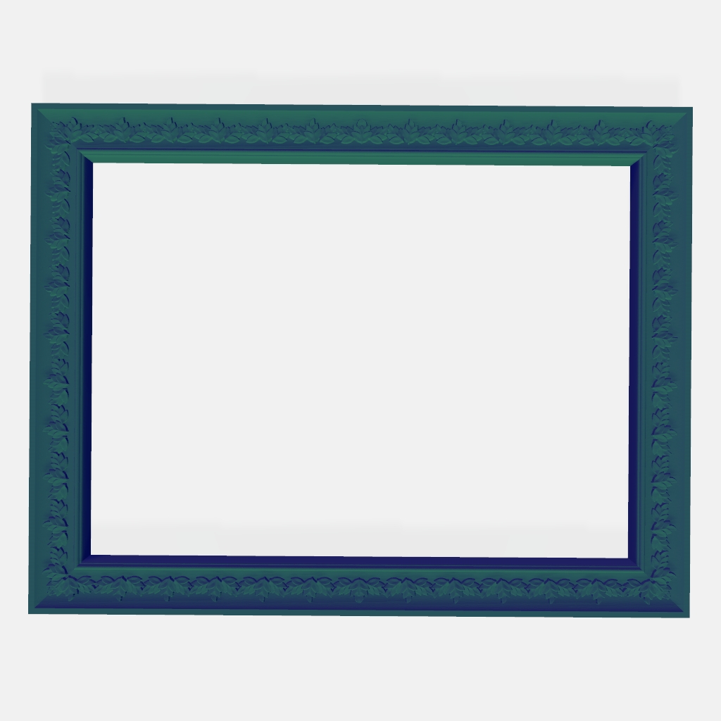 Picture Frame Carved Leaves CNC STL file preview