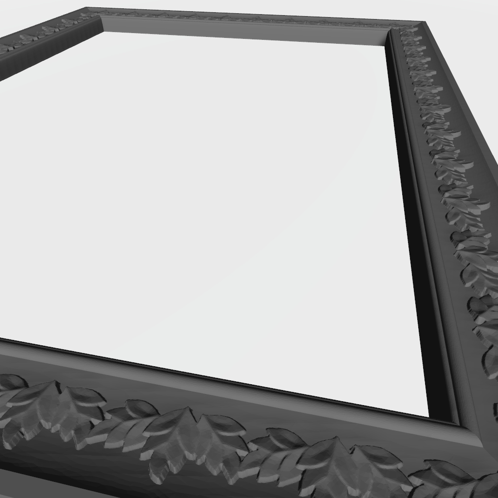 Picture Frame Carved Leaves CNC STL file preview 4