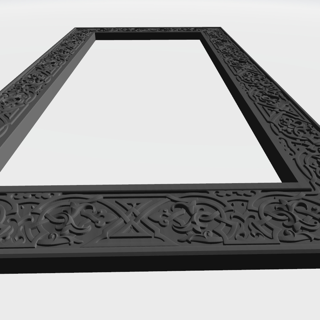 Picture Frame Celtic Beautiful Pattern CNC STL file preview 2