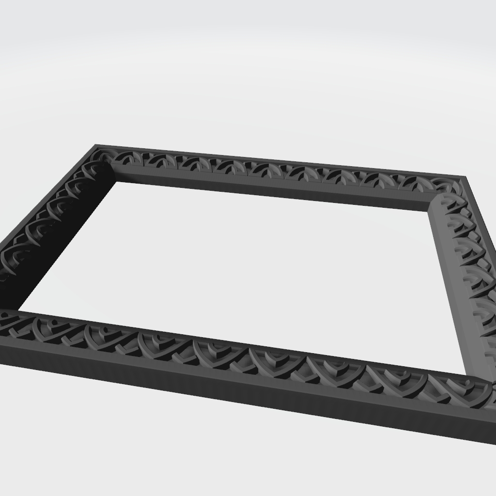 Picture Frame Gothic Style CNC STL file preview 2