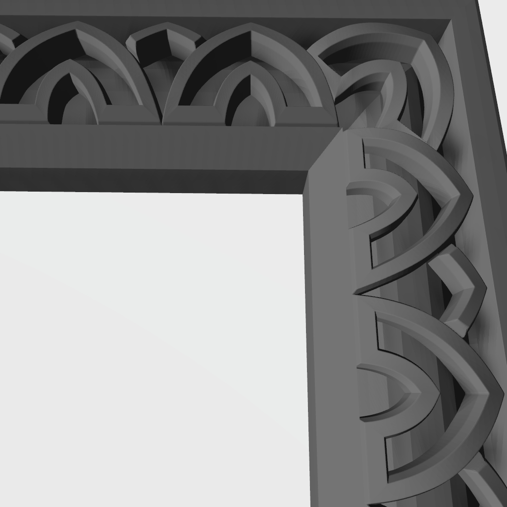 Picture Frame Gothic Style CNC STL file preview 3