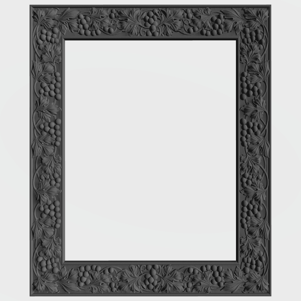 Picture Frame Vine Leaves CNC STL file preview
