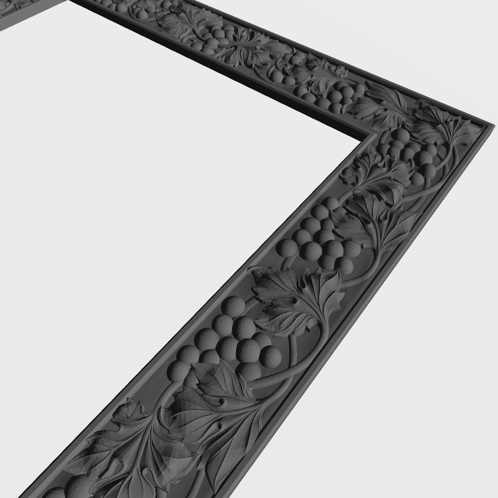 Picture Frame Vine Leaves CNC STL file preview 2