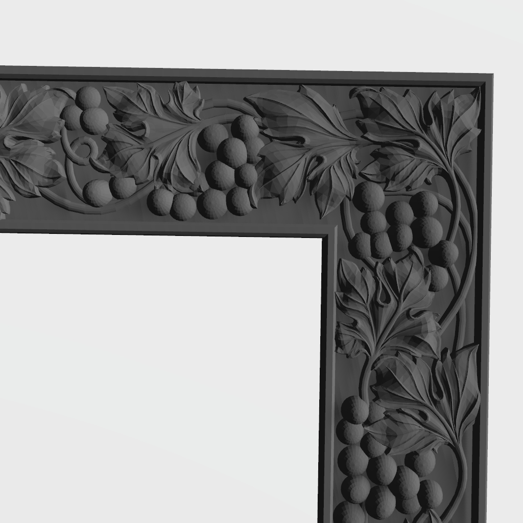 Picture Frame Vine Leaves CNC STL file preview 3