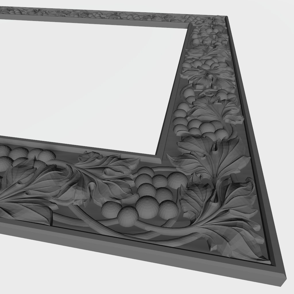 Picture Frame Vine Leaves CNC STL file preview 4