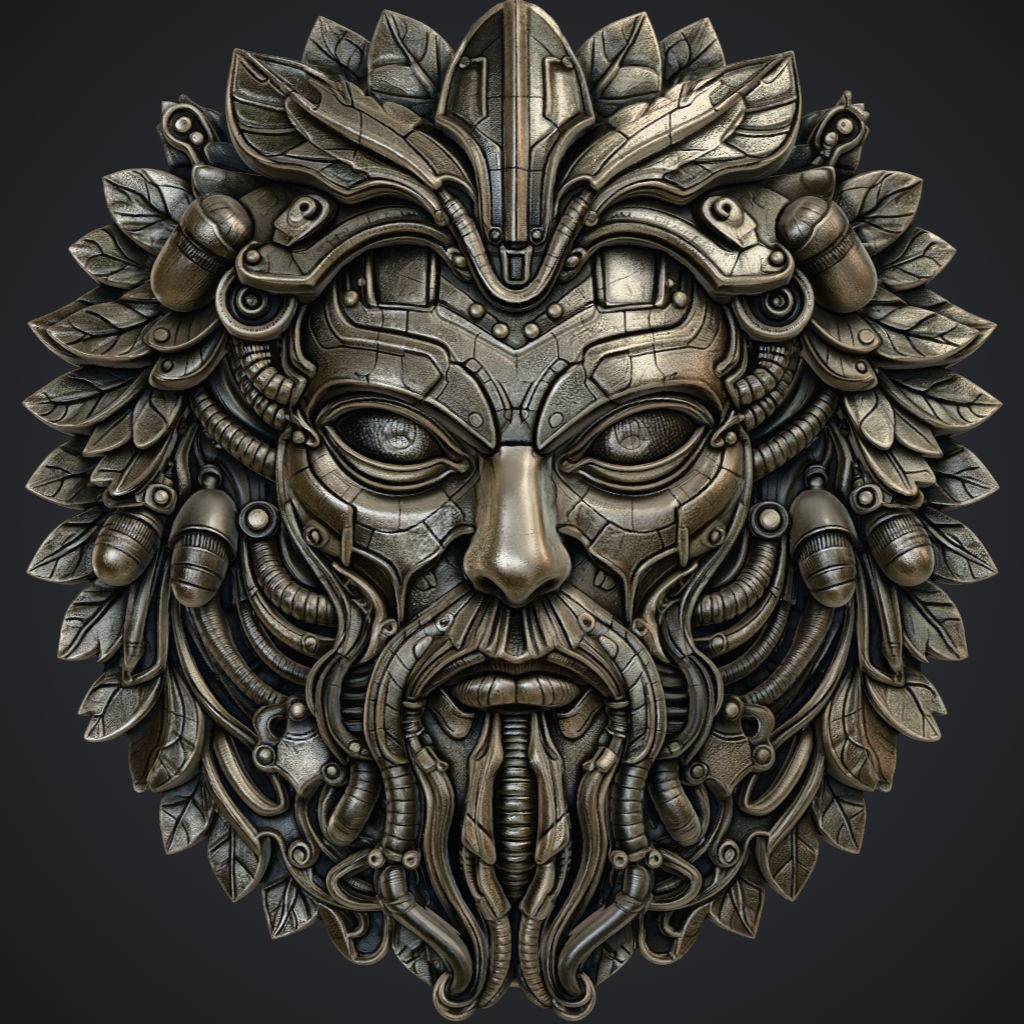 Predator Greenman CNC STL file preview