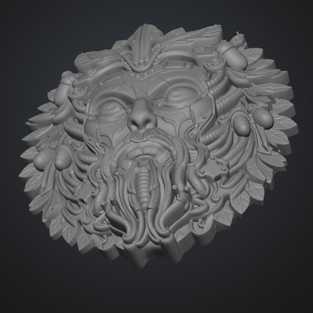 Predator Greenman CNC STL file preview 4