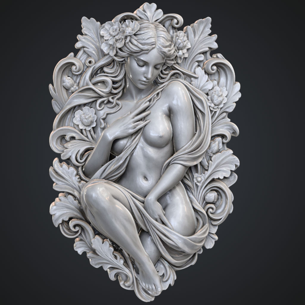 Rather Girl Woman Nude CNC STL file preview
