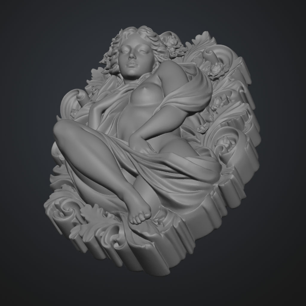 Rather Girl Woman Nude CNC STL file preview 4