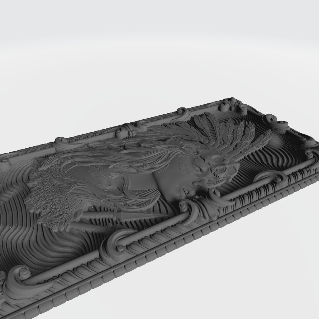 Red Indian Squaw Girl Face CNC STL file preview 4