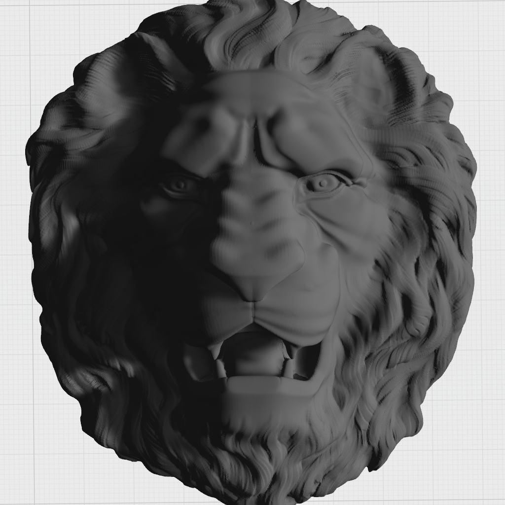 Roaring Lion Head Majestic CNC STL Model CNC STL file preview