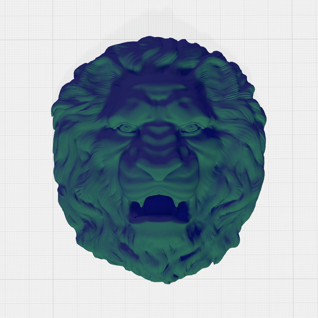 Roaring Lion Head Majestic CNC STL Model CNC STL file preview 2
