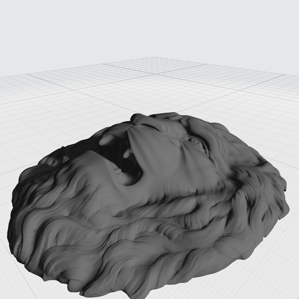 Roaring Lion Head Majestic CNC STL Model CNC STL file preview 3