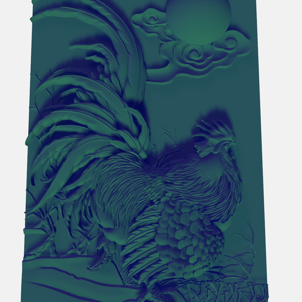 Rooster Cockrel CNC STL file preview