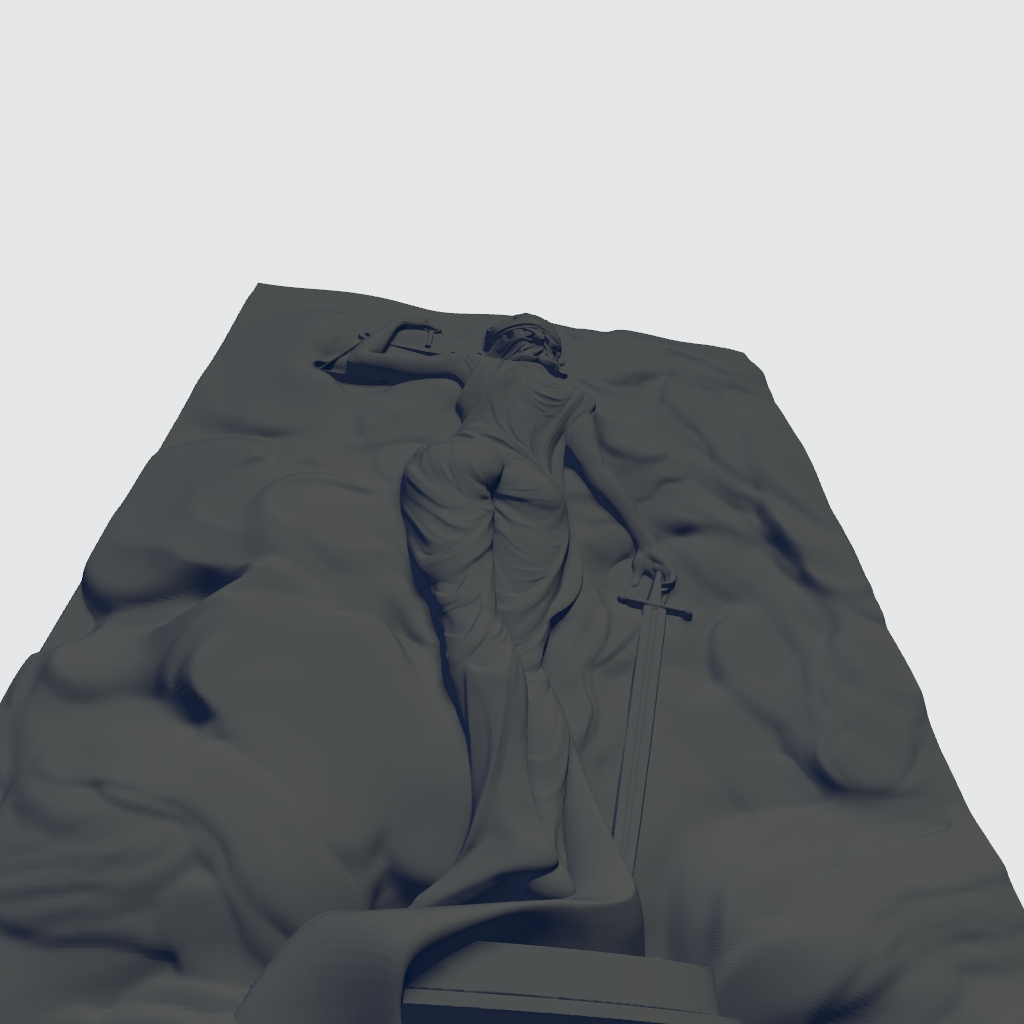 Scales Of Justice Lady Justice Nude CNC STL file preview 2