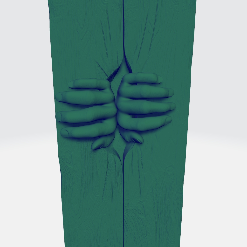 Scary Hands Wood Plank Wall Relief CNC STL file preview