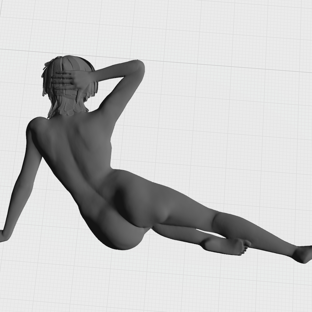 Sitting Nude Woman Girl Female Beauty CNC STL Model 02 CNC STL file preview