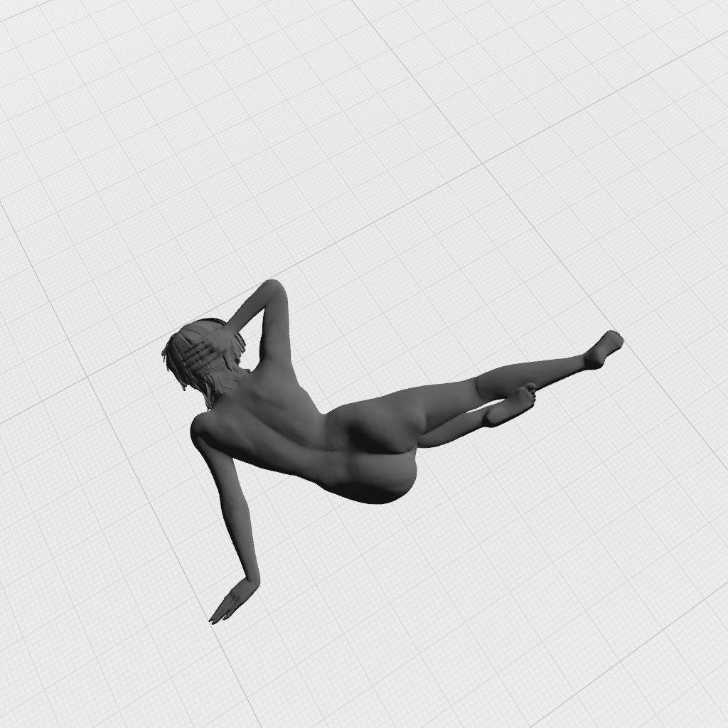 Sitting Nude Woman Girl Female Beauty CNC STL Model 02 CNC STL file preview 2