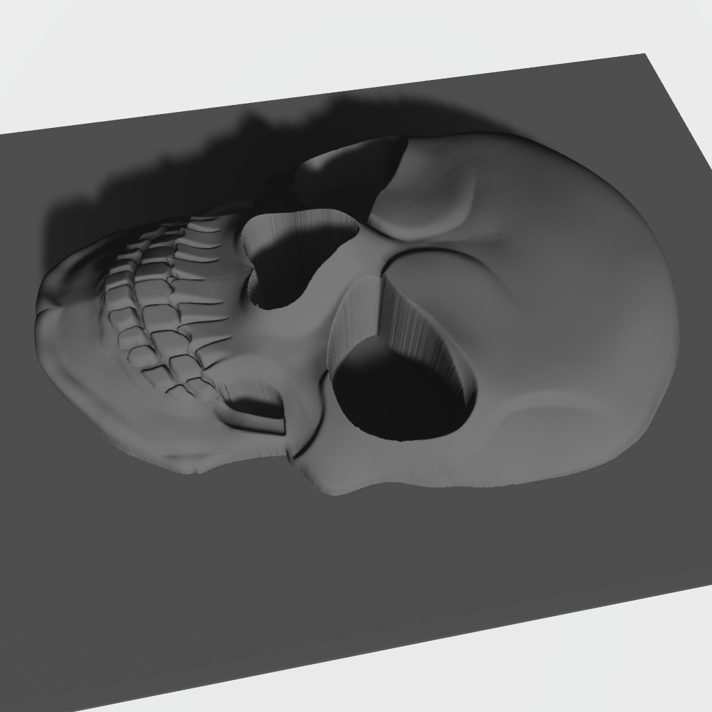 Skull CNC Model CNC STL file preview 3