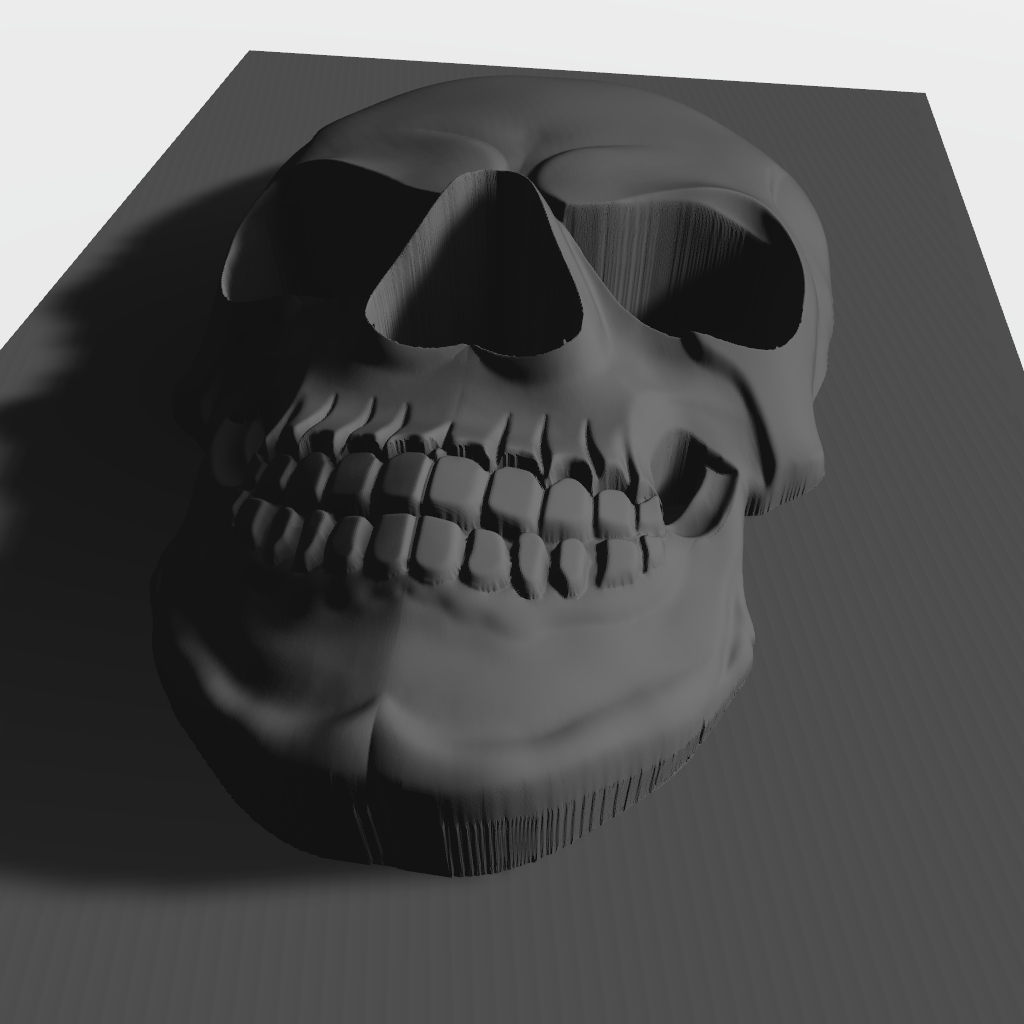 Skull CNC Model CNC STL file preview 4