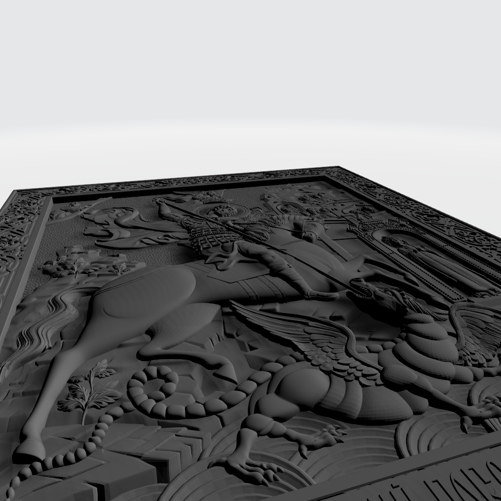 St George And The Dragon CNC STL file preview 2