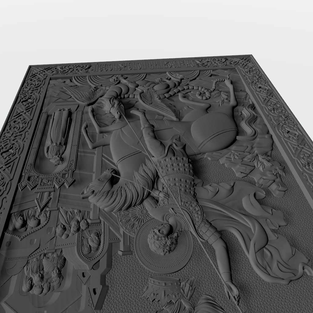 St George And The Dragon CNC STL file preview 3