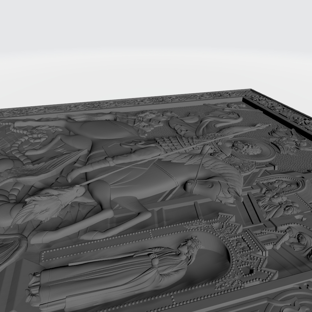 St George And The Dragon CNC STL file preview 4