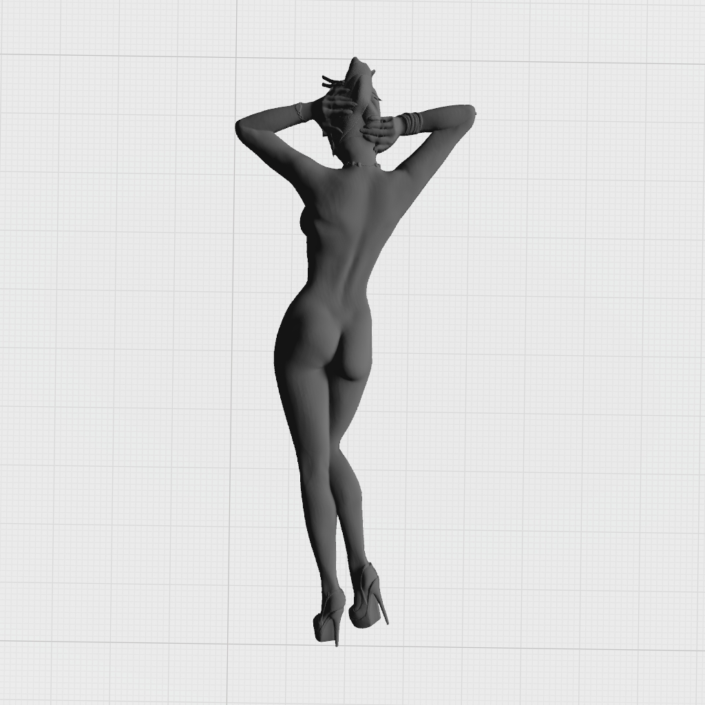 Standing Nude Woman Girl Female Beauty CNC STL Model 01 CNC STL file preview