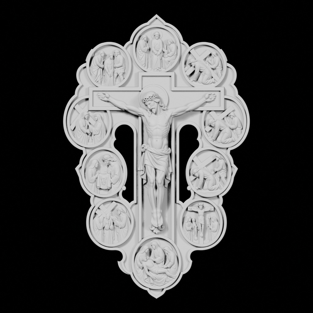 Stations Of The Cross Crucifix Jesus Is Our Only Lord CNC STL file preview
