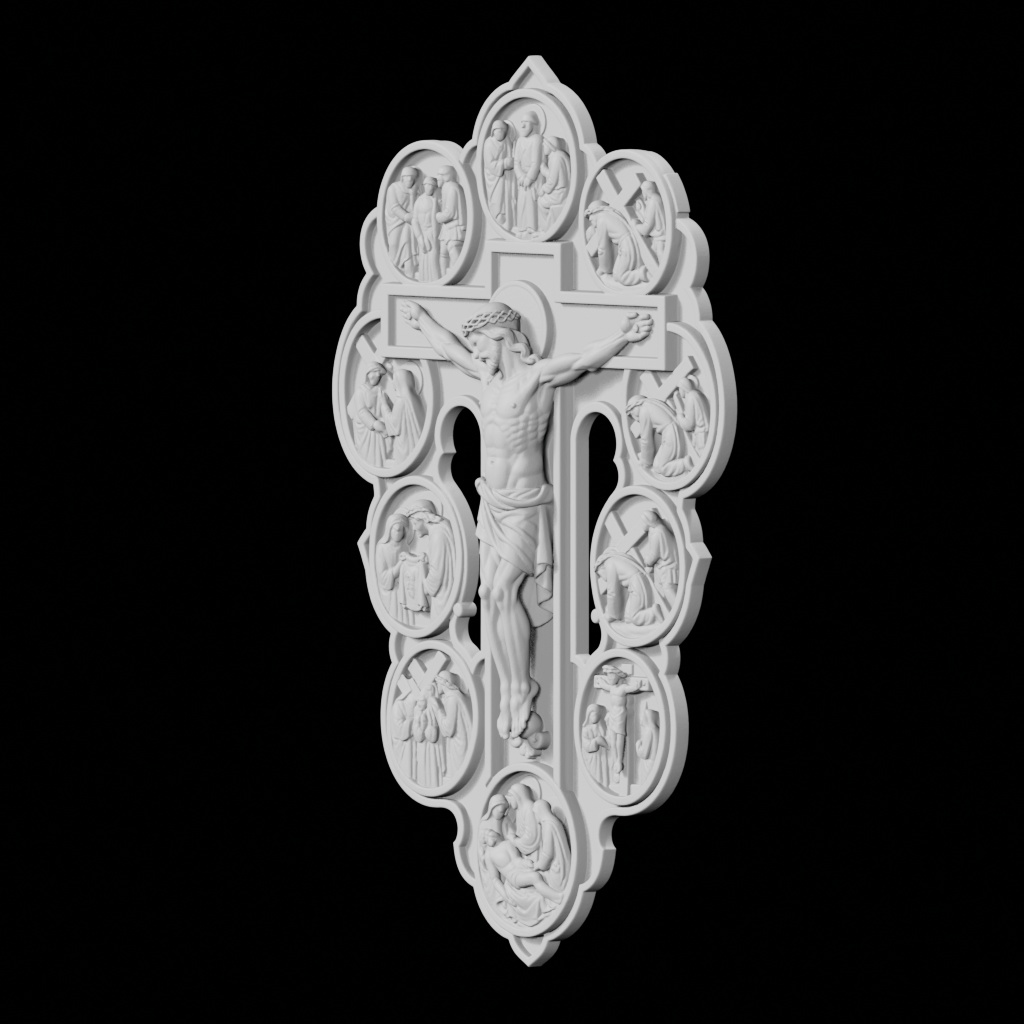 Stations Of The Cross Crucifix Jesus Is Our Only Lord CNC STL file preview 2