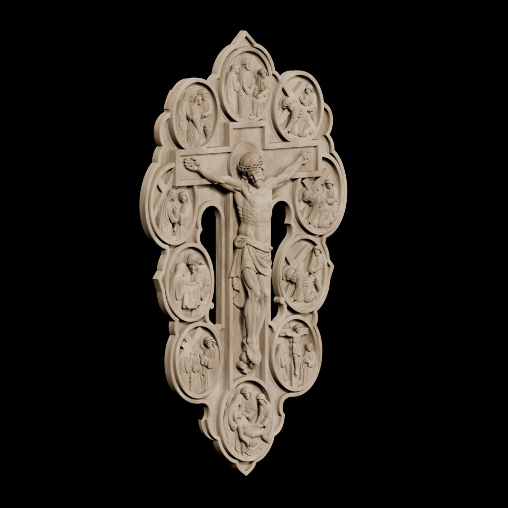 Stations Of The Cross Crucifix Jesus Is Our Only Lord CNC STL file preview 3