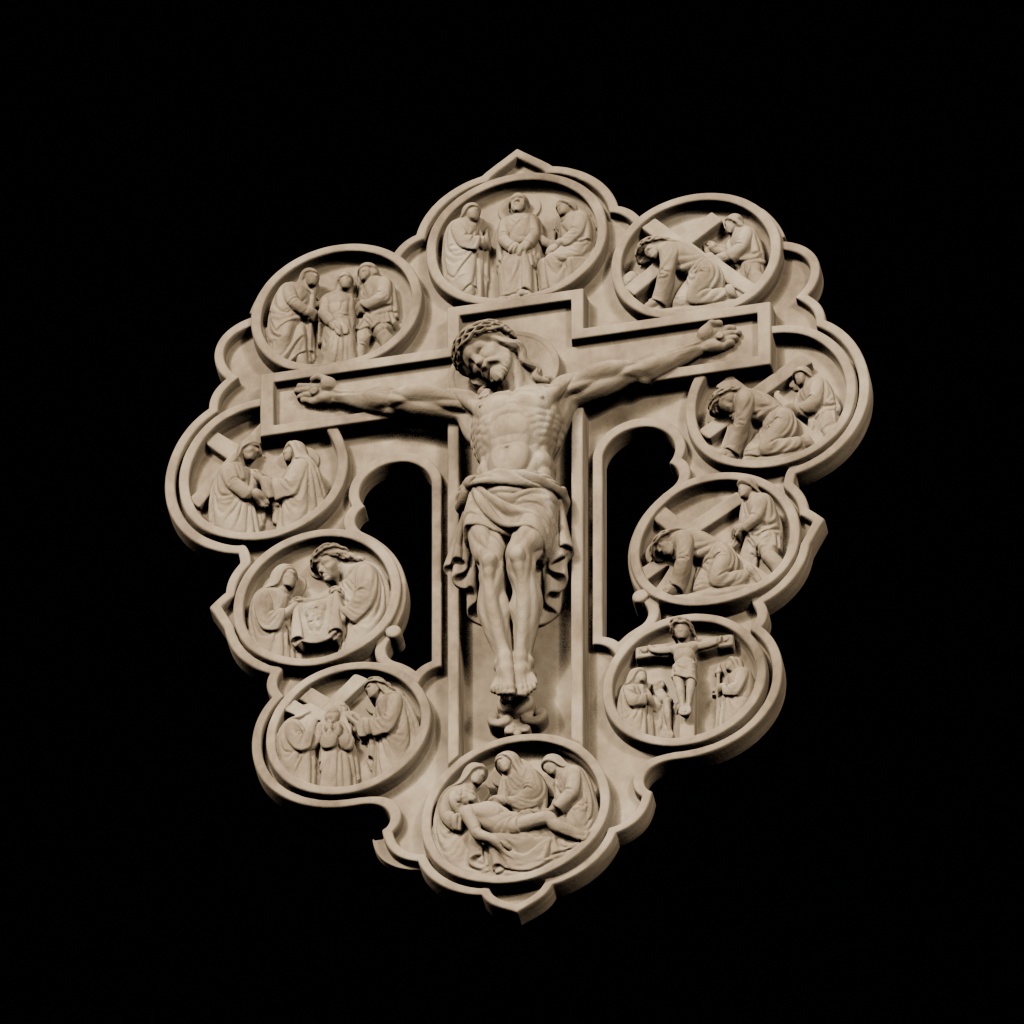 Stations Of The Cross Crucifix Jesus Is Our Only Lord CNC STL file preview 4